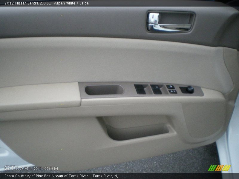 Aspen White / Beige 2012 Nissan Sentra 2.0 SL