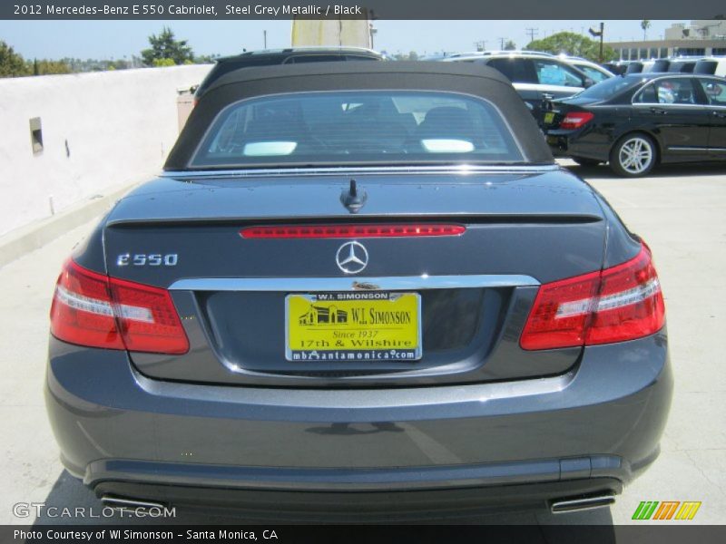 Steel Grey Metallic / Black 2012 Mercedes-Benz E 550 Cabriolet