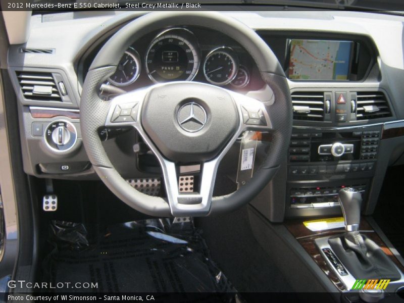 Steel Grey Metallic / Black 2012 Mercedes-Benz E 550 Cabriolet