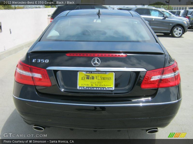 Black / Black 2012 Mercedes-Benz E 350 Coupe