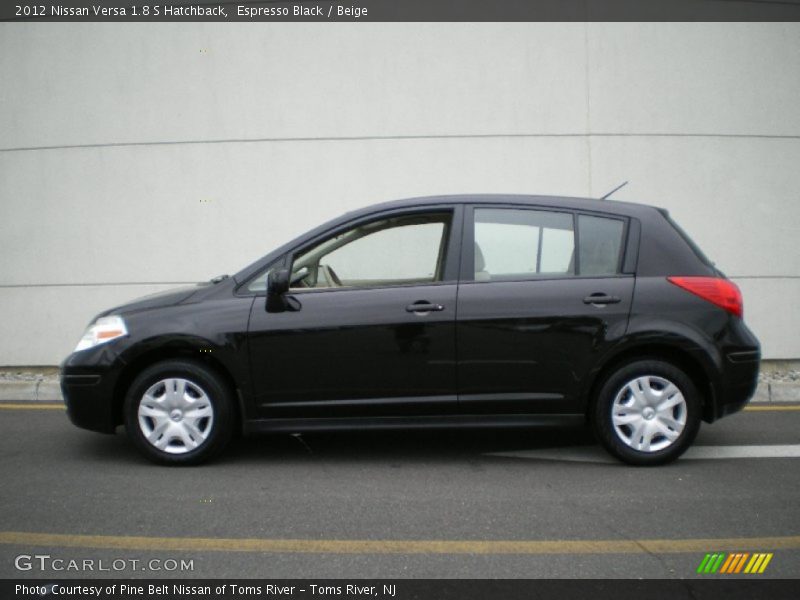 Espresso Black / Beige 2012 Nissan Versa 1.8 S Hatchback