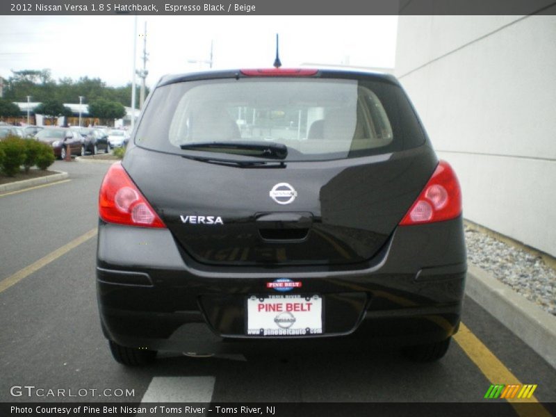 Espresso Black / Beige 2012 Nissan Versa 1.8 S Hatchback