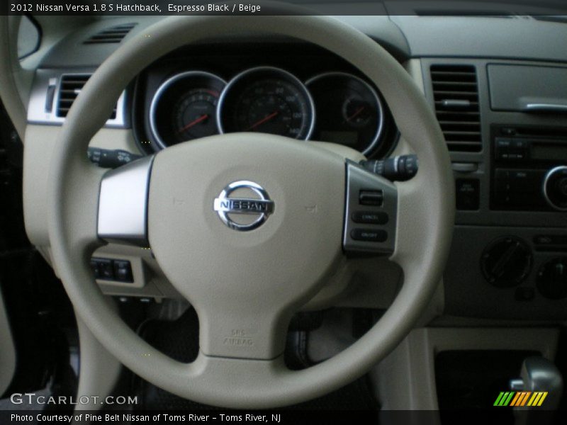 Espresso Black / Beige 2012 Nissan Versa 1.8 S Hatchback