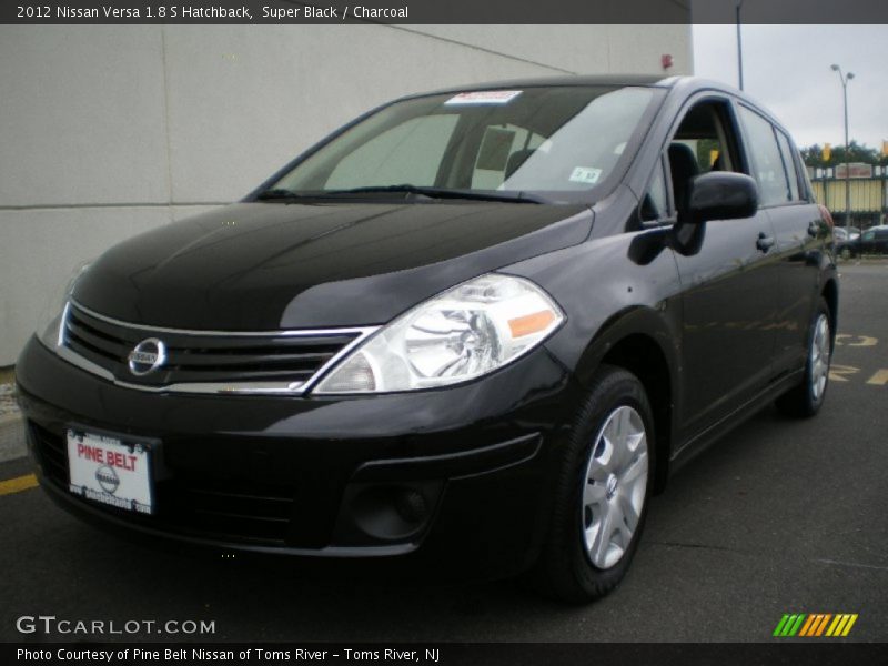 Super Black / Charcoal 2012 Nissan Versa 1.8 S Hatchback