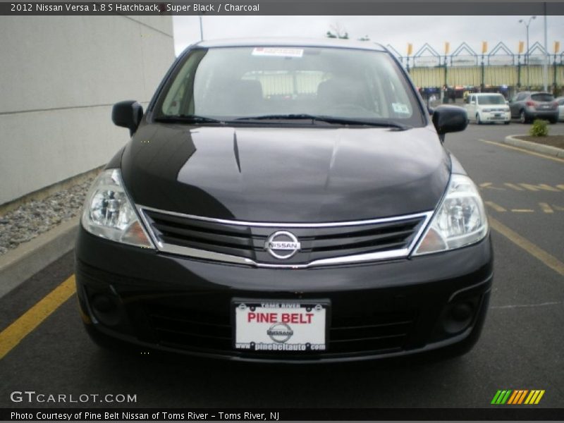 Super Black / Charcoal 2012 Nissan Versa 1.8 S Hatchback