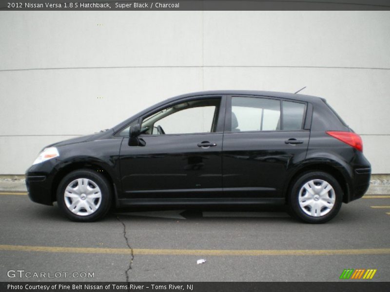 Super Black / Charcoal 2012 Nissan Versa 1.8 S Hatchback