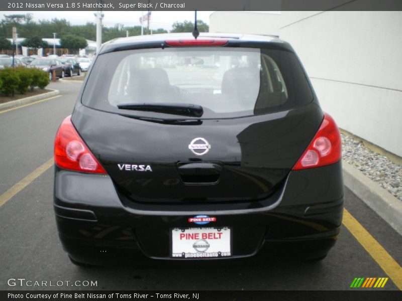 Super Black / Charcoal 2012 Nissan Versa 1.8 S Hatchback