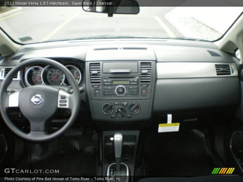 Super Black / Charcoal 2012 Nissan Versa 1.8 S Hatchback