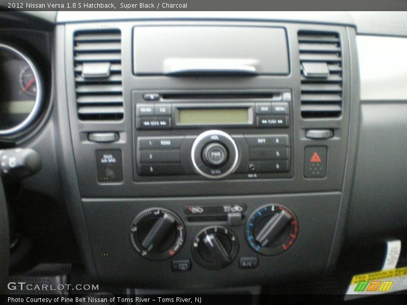 Super Black / Charcoal 2012 Nissan Versa 1.8 S Hatchback