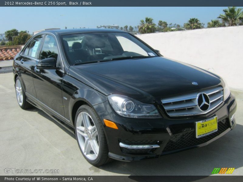 Black / Black 2012 Mercedes-Benz C 250 Sport