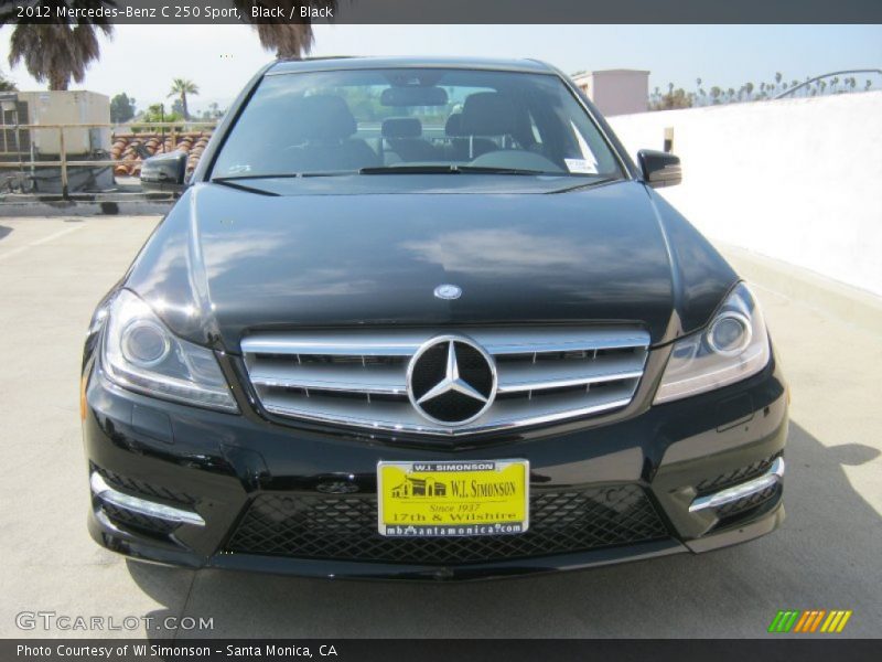 Black / Black 2012 Mercedes-Benz C 250 Sport