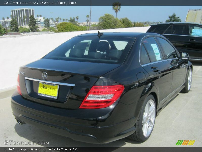 Black / Black 2012 Mercedes-Benz C 250 Sport