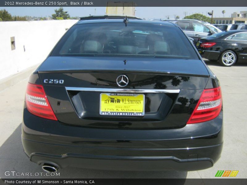 Black / Black 2012 Mercedes-Benz C 250 Sport