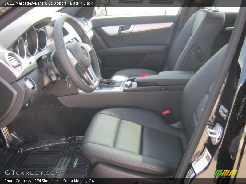 Black / Black 2012 Mercedes-Benz C 250 Sport