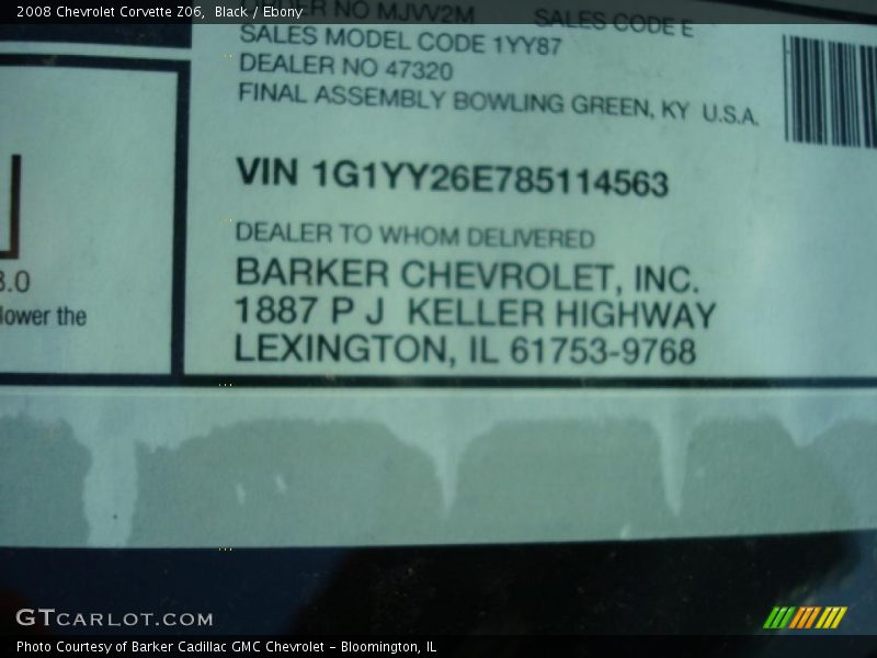 Black / Ebony 2008 Chevrolet Corvette Z06