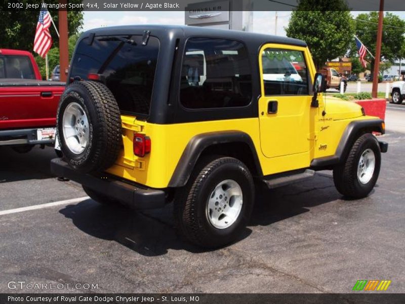 Solar Yellow / Agate Black 2002 Jeep Wrangler Sport 4x4