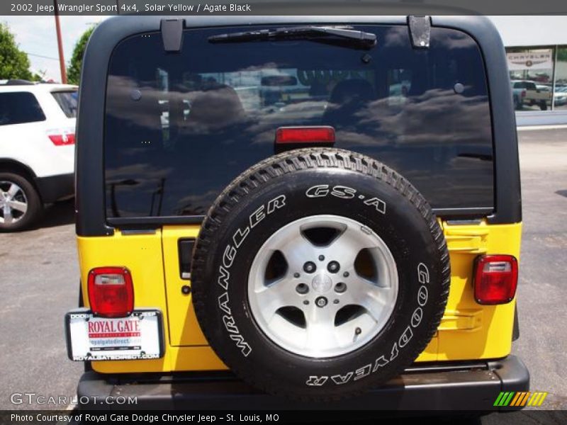 Solar Yellow / Agate Black 2002 Jeep Wrangler Sport 4x4