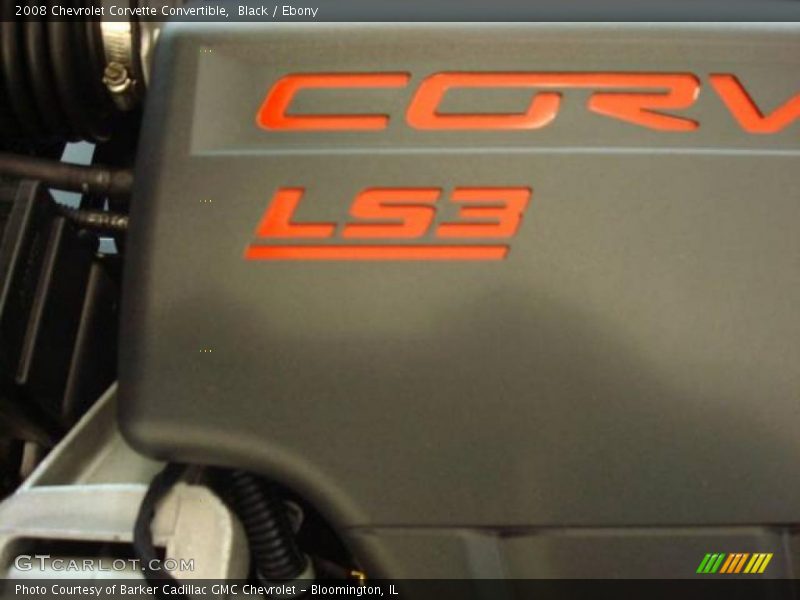 Black / Ebony 2008 Chevrolet Corvette Convertible