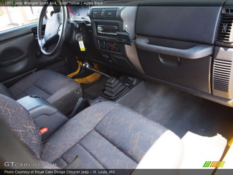 Solar Yellow / Agate Black 2002 Jeep Wrangler Sport 4x4