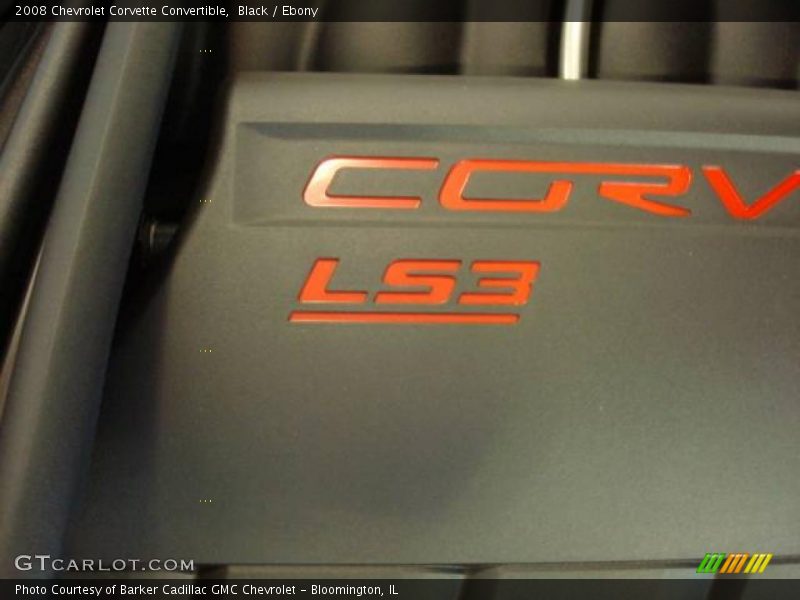 Black / Ebony 2008 Chevrolet Corvette Convertible