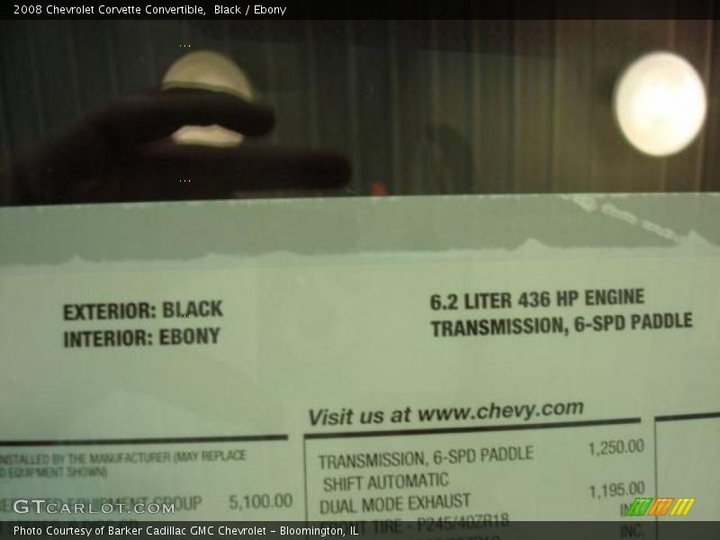 Black / Ebony 2008 Chevrolet Corvette Convertible