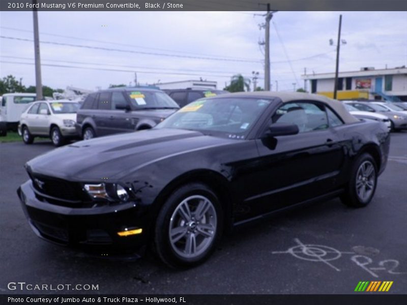 Black / Stone 2010 Ford Mustang V6 Premium Convertible