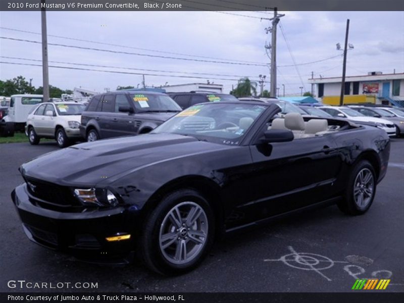 Black / Stone 2010 Ford Mustang V6 Premium Convertible