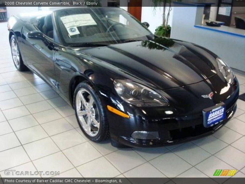 Black / Ebony 2008 Chevrolet Corvette Convertible