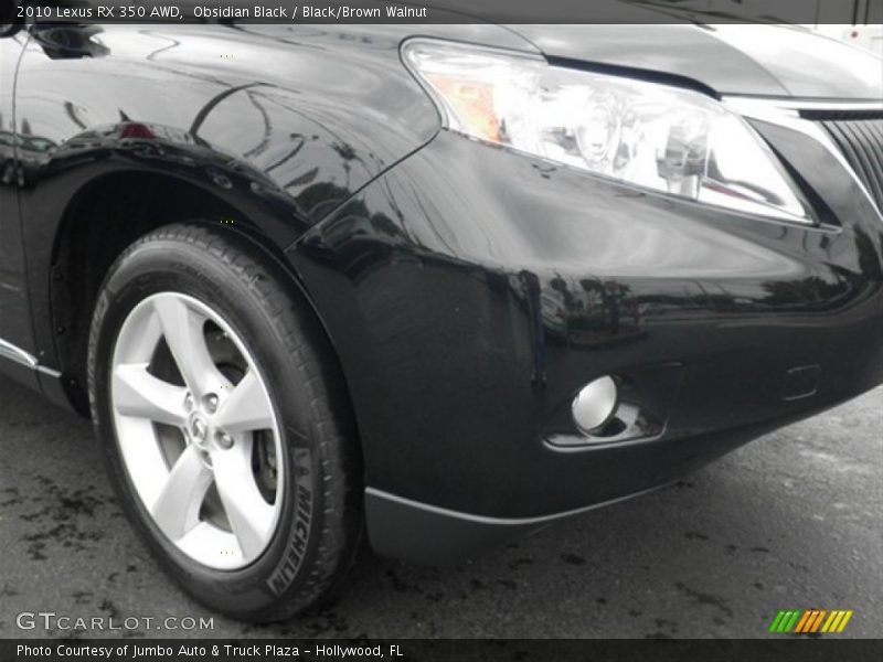 Obsidian Black / Black/Brown Walnut 2010 Lexus RX 350 AWD