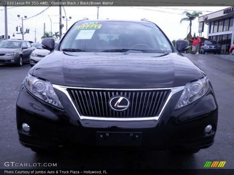 Obsidian Black / Black/Brown Walnut 2010 Lexus RX 350 AWD