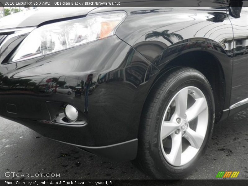 Obsidian Black / Black/Brown Walnut 2010 Lexus RX 350 AWD