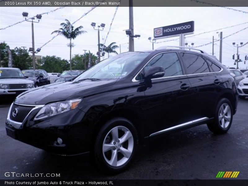 Obsidian Black / Black/Brown Walnut 2010 Lexus RX 350 AWD