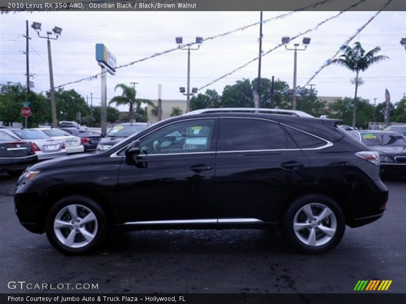 Obsidian Black / Black/Brown Walnut 2010 Lexus RX 350 AWD