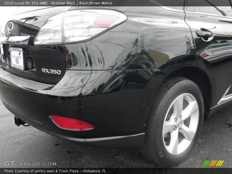 Obsidian Black / Black/Brown Walnut 2010 Lexus RX 350 AWD