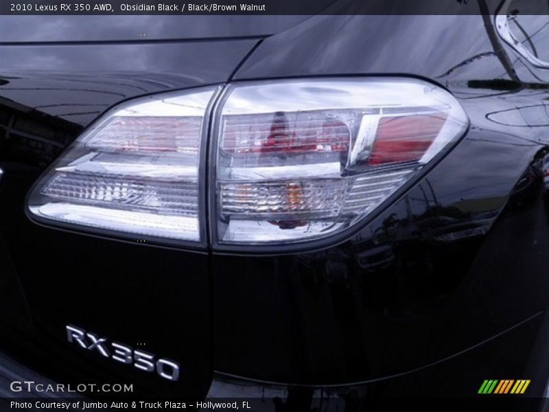 Obsidian Black / Black/Brown Walnut 2010 Lexus RX 350 AWD