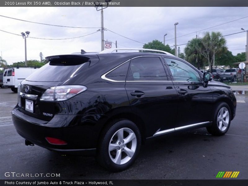 Obsidian Black / Black/Brown Walnut 2010 Lexus RX 350 AWD