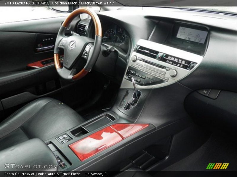 Obsidian Black / Black/Brown Walnut 2010 Lexus RX 350 AWD