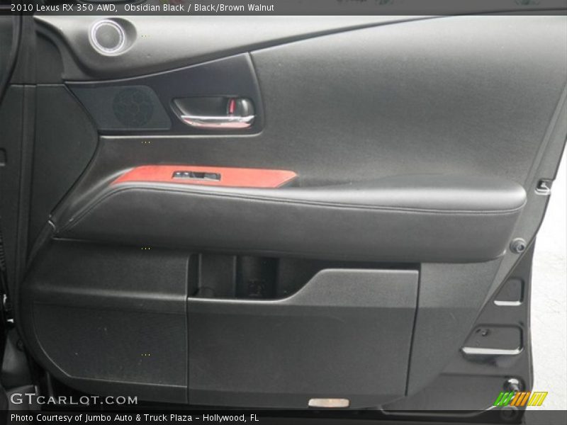 Obsidian Black / Black/Brown Walnut 2010 Lexus RX 350 AWD