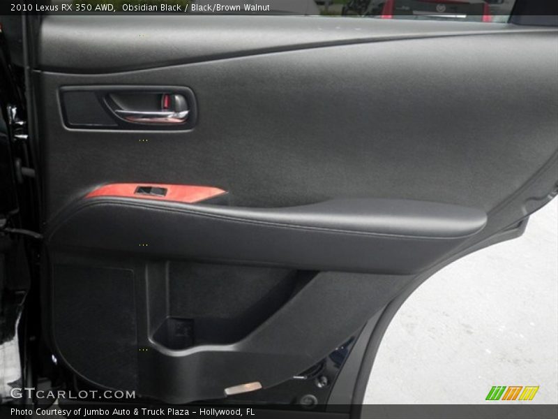 Obsidian Black / Black/Brown Walnut 2010 Lexus RX 350 AWD