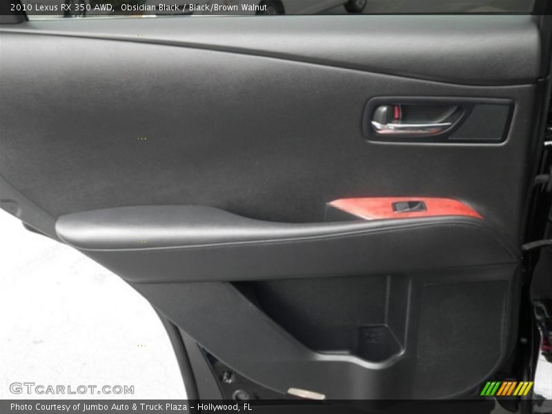 Obsidian Black / Black/Brown Walnut 2010 Lexus RX 350 AWD