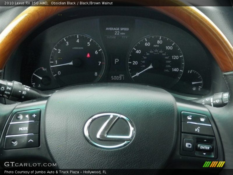 Obsidian Black / Black/Brown Walnut 2010 Lexus RX 350 AWD