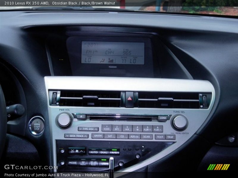 Obsidian Black / Black/Brown Walnut 2010 Lexus RX 350 AWD