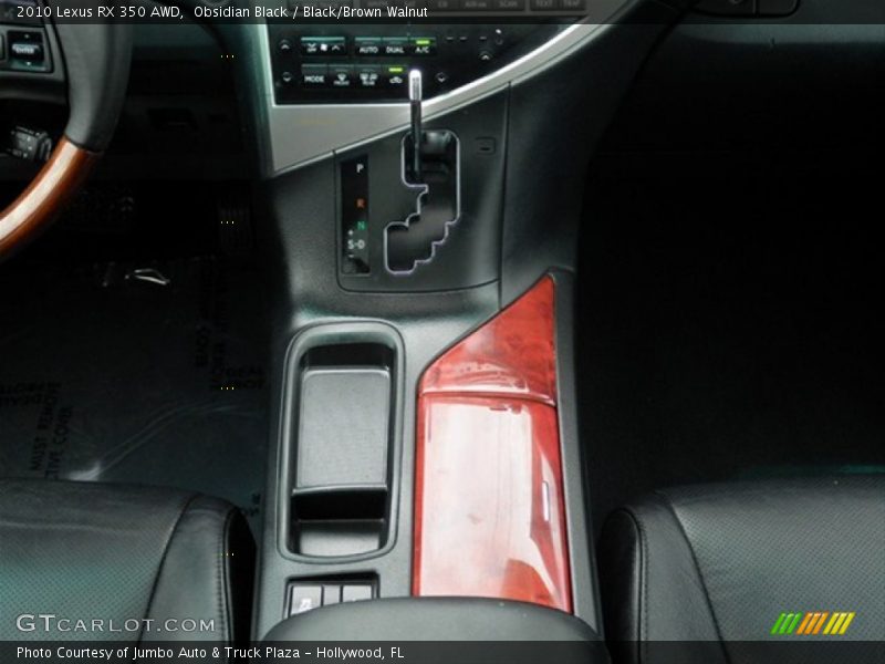 Obsidian Black / Black/Brown Walnut 2010 Lexus RX 350 AWD