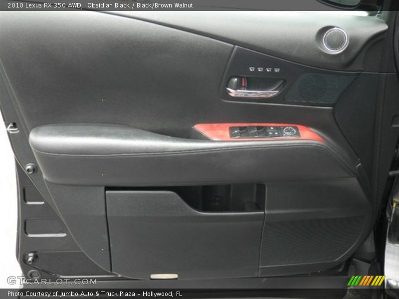 Obsidian Black / Black/Brown Walnut 2010 Lexus RX 350 AWD