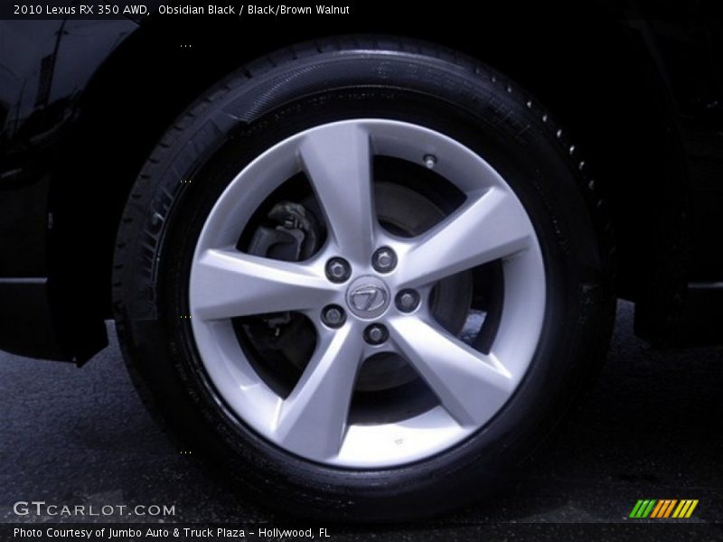 Obsidian Black / Black/Brown Walnut 2010 Lexus RX 350 AWD