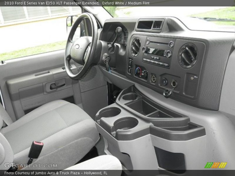 Oxford White / Medium Flint 2010 Ford E Series Van E350 XLT Passenger Extended