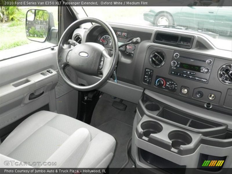 Oxford White / Medium Flint 2010 Ford E Series Van E350 XLT Passenger Extended