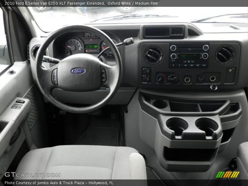 Oxford White / Medium Flint 2010 Ford E Series Van E350 XLT Passenger Extended