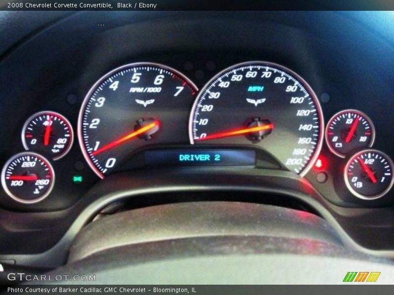 Black / Ebony 2008 Chevrolet Corvette Convertible