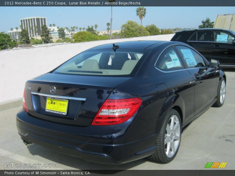 Lunar Blue Metallic / Almond Beige/Mocha 2012 Mercedes-Benz C 250 Coupe